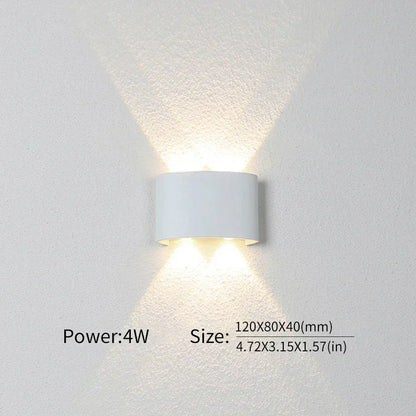 Minimalistische LED-wandlamp voor binnen of buiten - Aluminium - Zwart of Wit - 2W tot 10W