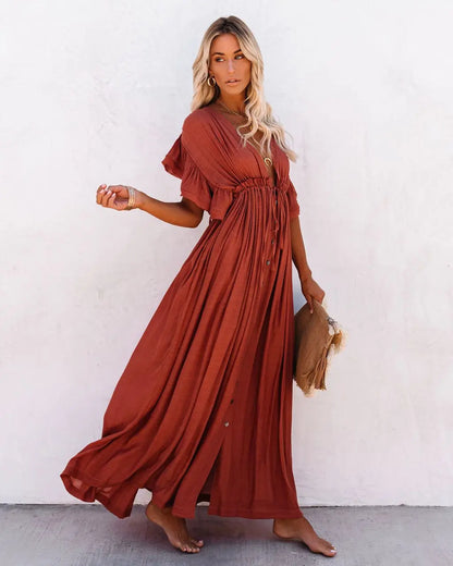 Lange Zomerjurk Strandjurk voor Vrouw Maxi Stijl