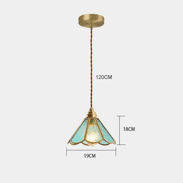 Hanglamp Tiffany Gebrandschilderd Glas Koper E27 Woonkamer Eetkamer Slaapkamer Vintage Retro Pendel Lamp Sfeerverlichting Keuken Gang