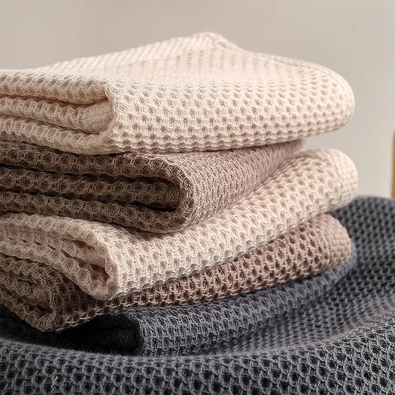 Handdoeken Set 6 Stuks Katoen Honingraat Neutrale Kleuren Keuken Badkamer Theedoeken Absorberend Droogdoek Set