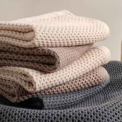 Handdoeken Set 6 Stuks Katoen Honingraat Neutrale Kleuren Keuken Badkamer Theedoeken Absorberend Droogdoek Set