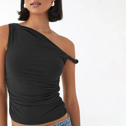 Vrouwelijke Off-shoulder Top met Elegant Design