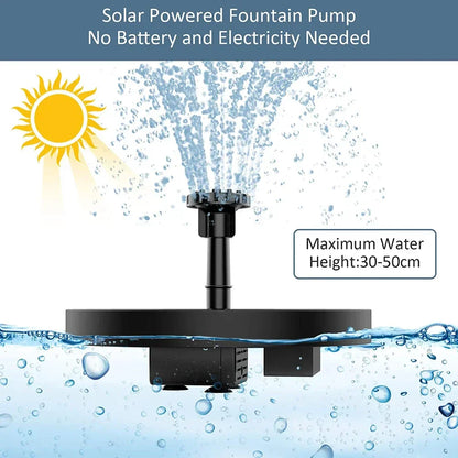 Zonne-energie Tuinfontein met Drijvend Design – Milieuvriendelijke Waterornament voor Vijver en Tuindecoratie
