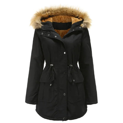 Waterdichte Parka Lange Warmte Kunstbont Jas