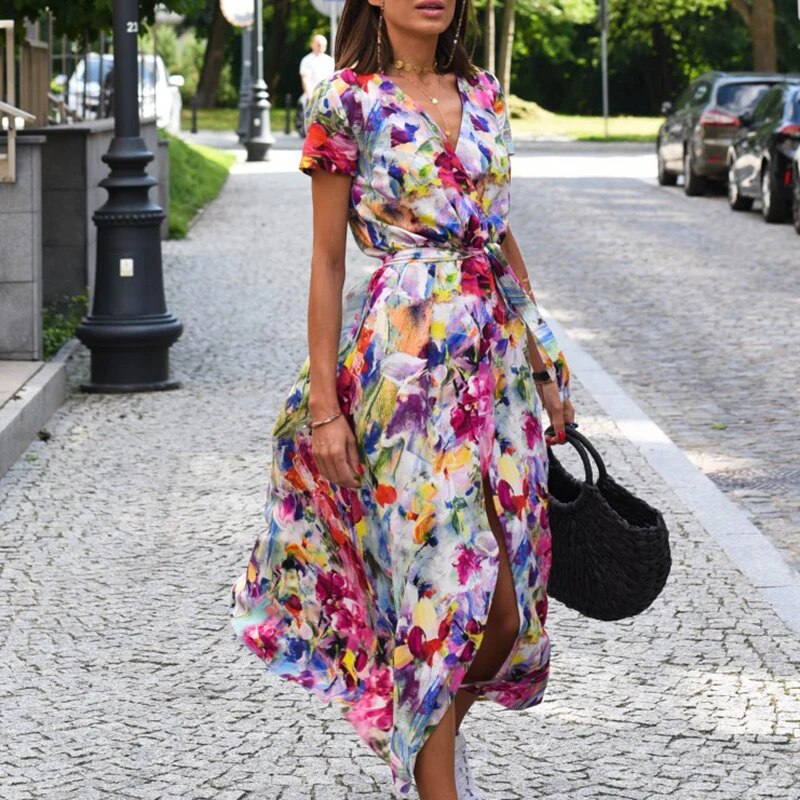 Dames Jurk Bloemenprint Lente Zomer Collectie