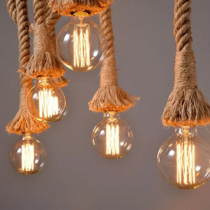 Touw Hanglamp E27 Vintage Industrieel Enkel Dubbel 0.5M-4M