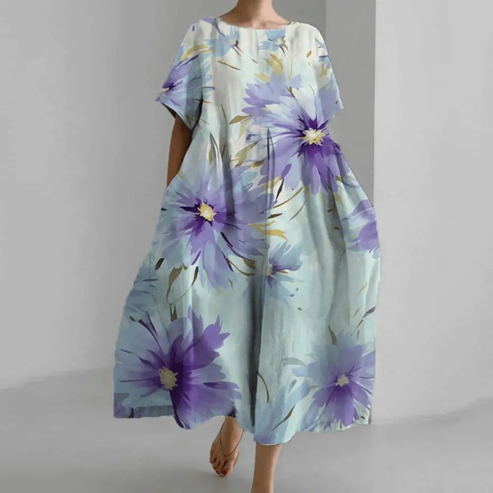 Vrouwelijke Bloemenjurk Midi Zomerjurk voor Dames