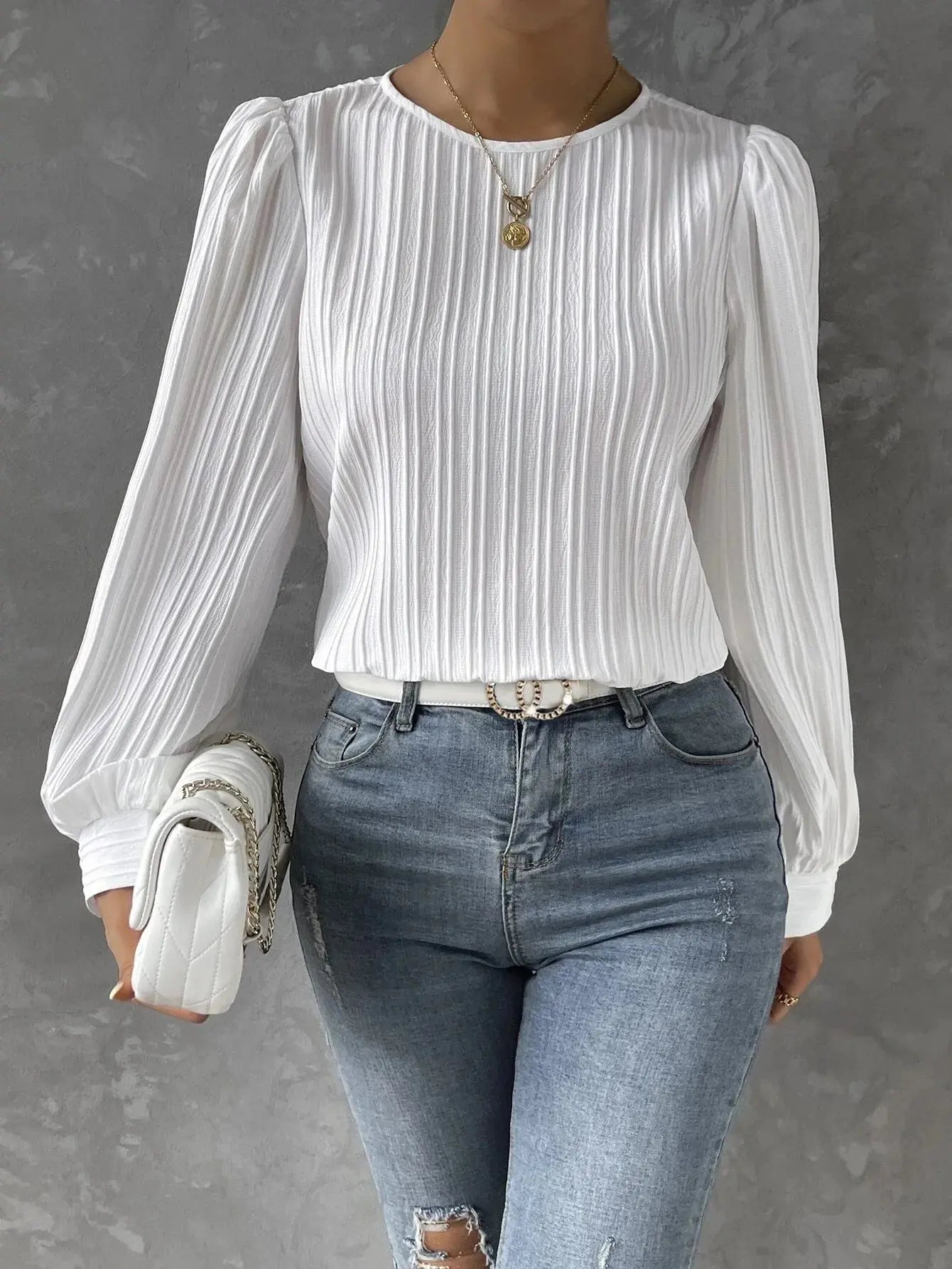 Vrouwelijke Blouse Klassiek Elegante Jurkstijl - StudioMarella