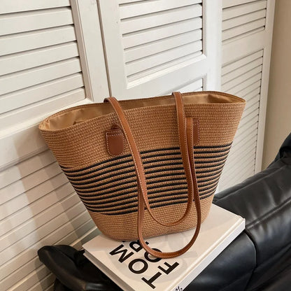 Strandtas Grote Woven Rieten Schouder tas voor het Strand