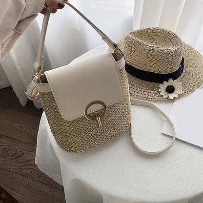 Kleine Stro Tassen voor Dames Zomerse Strandlook