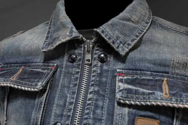 Vintage Jeansjas voor Mannen Klassiek Model