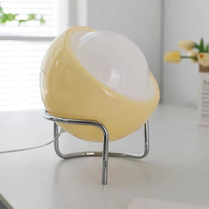 Glazen Bolvormige Tafellamp LED Oranje Retro Slaapkamer Woonkamer Nachtkastje Bureaulamp Bauhaus Nordic Sfeerverlichting Decoratief