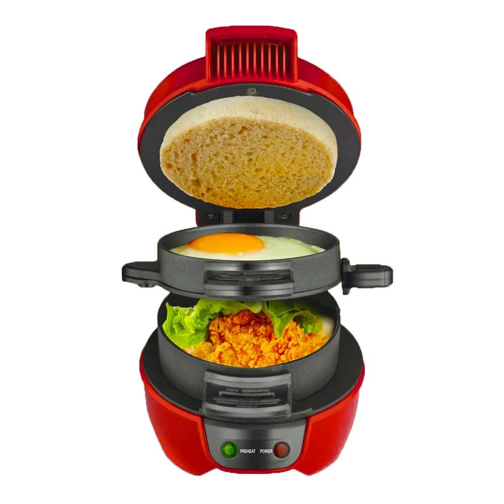 Elektrische Tosti-ijzer voor Perfect Gegrilde Broodjes & Sandwiches - Snelle Bereiding & Antiaanbaklaag