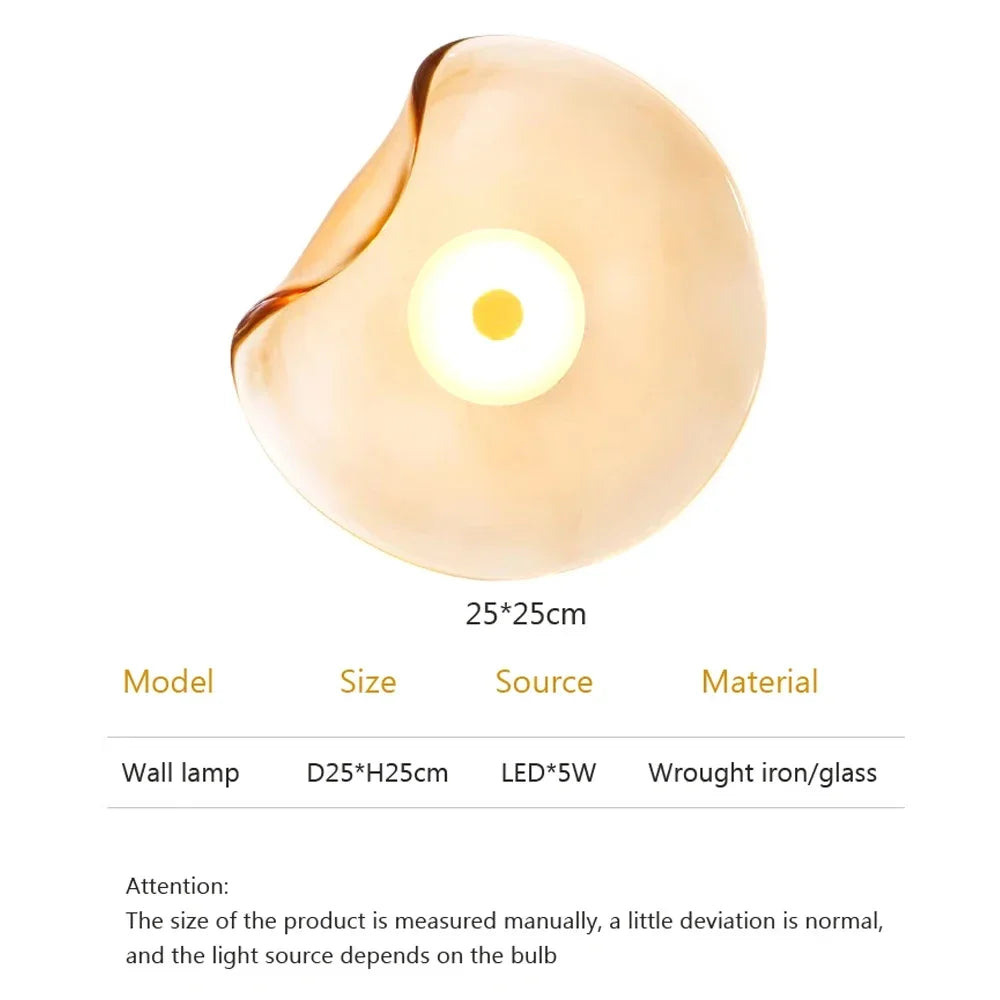 Glazen Wandlamp met LED-verlichting – Modern Design voor Interieur