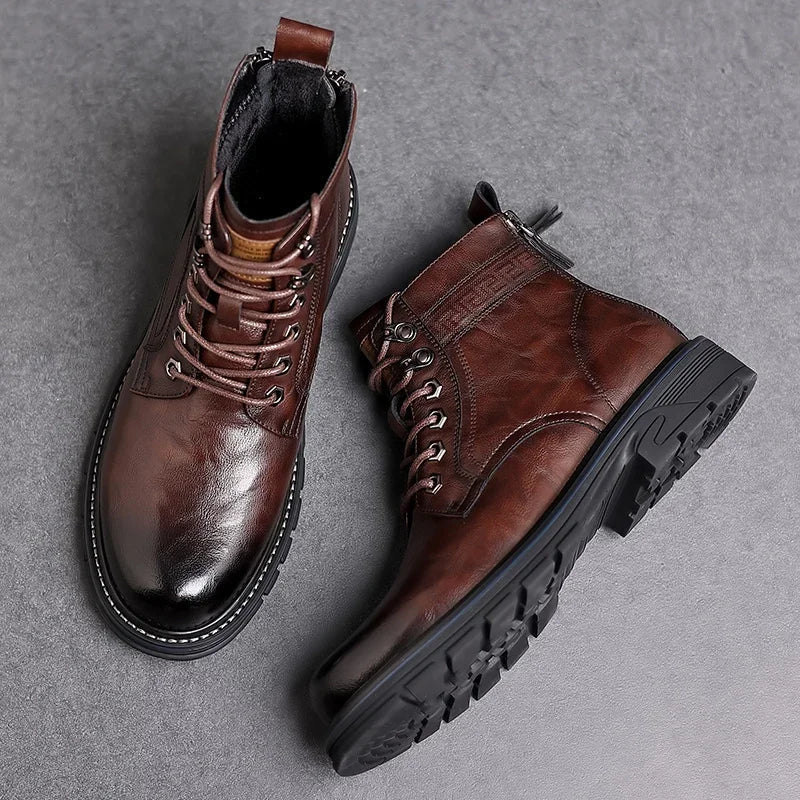 Herenboots Waterdicht Robuust met Vetersluiting Outdoor