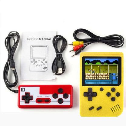 Retro Handheld Spelcomputer met 400 Klassieke Games – Oplaadbaar met TV-Aansluiting – 3 Inch Scherm – Zwart, Wit, Rood, Blauw, Geel