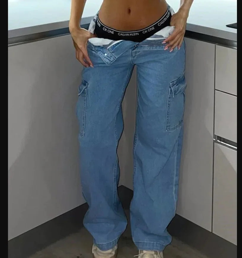 Elastische High-Waist Jeans voor Vrouwen Comfortabel