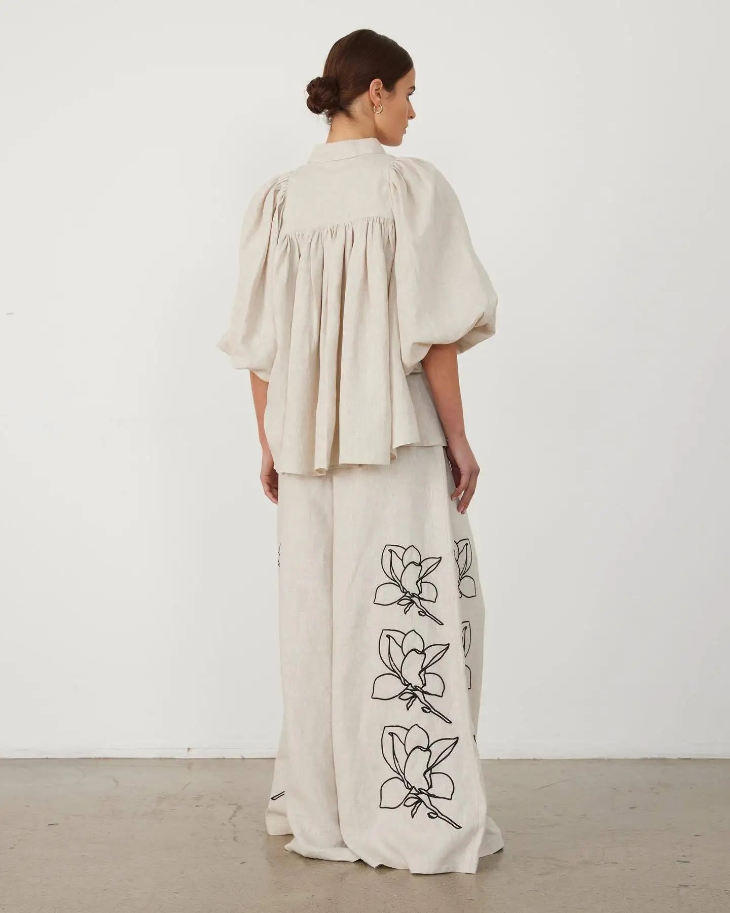 Dames Zomerjurk Linnen Outfit Katoen Set