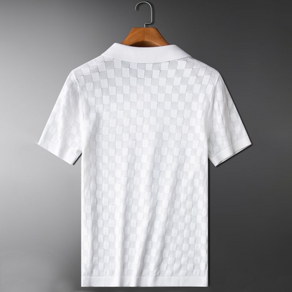 Gebreide Polo Shirt Heren Klassiek Comfortabel