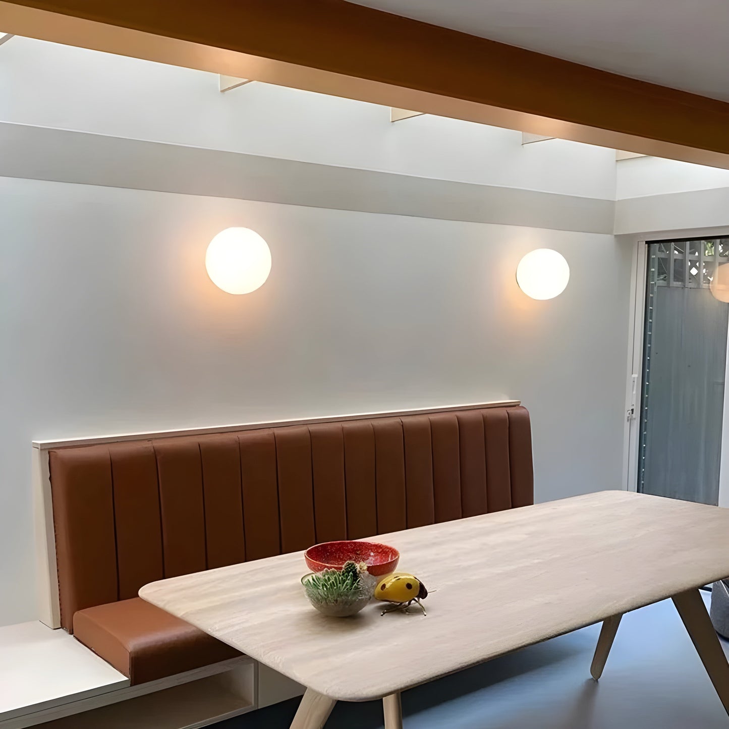 Wandlamp Rond Matglas Minimalistisch Scandinavisch Japandi Stijlvol Woonkamer Slaapkamer