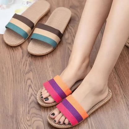Linnen Sandalen voor Vrouw Comfortabel Zomer - StudioMarella