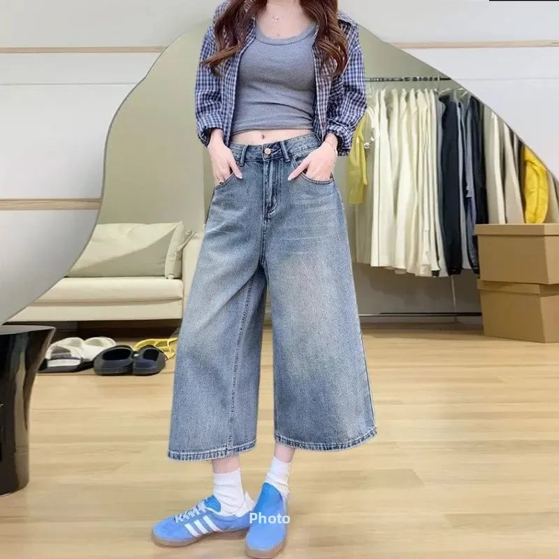 Hoge Taille Wide Leg Jeans Dames Vintage Look - StudioMarella