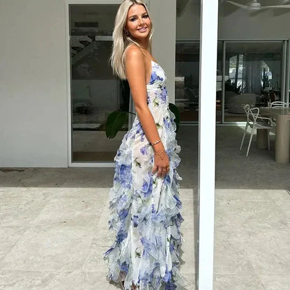 Vrouwelijke Bloemenjurk Elegante Zomerjurk voor Dames