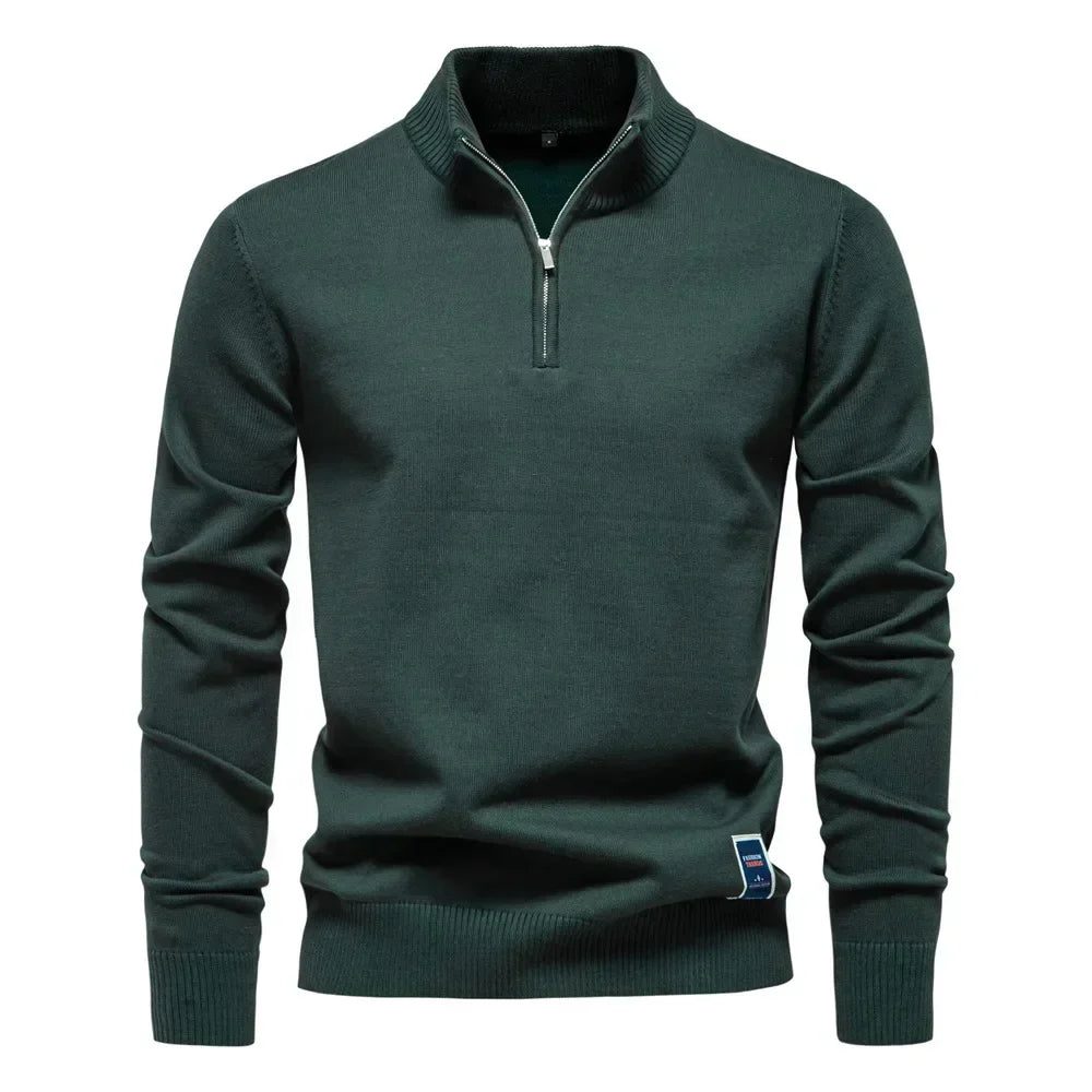 Heren Trui Quarter-Zip Klassiek Comfortabel - StudioMarella