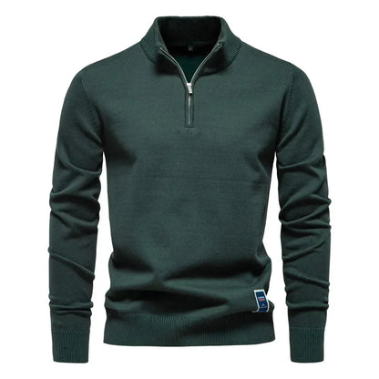 Heren Trui Quarter-Zip Klassiek Comfortabel - StudioMarella