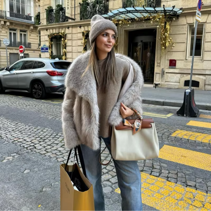 Dames Kunstbont Jas Faux Fur Warm en Stijlvol