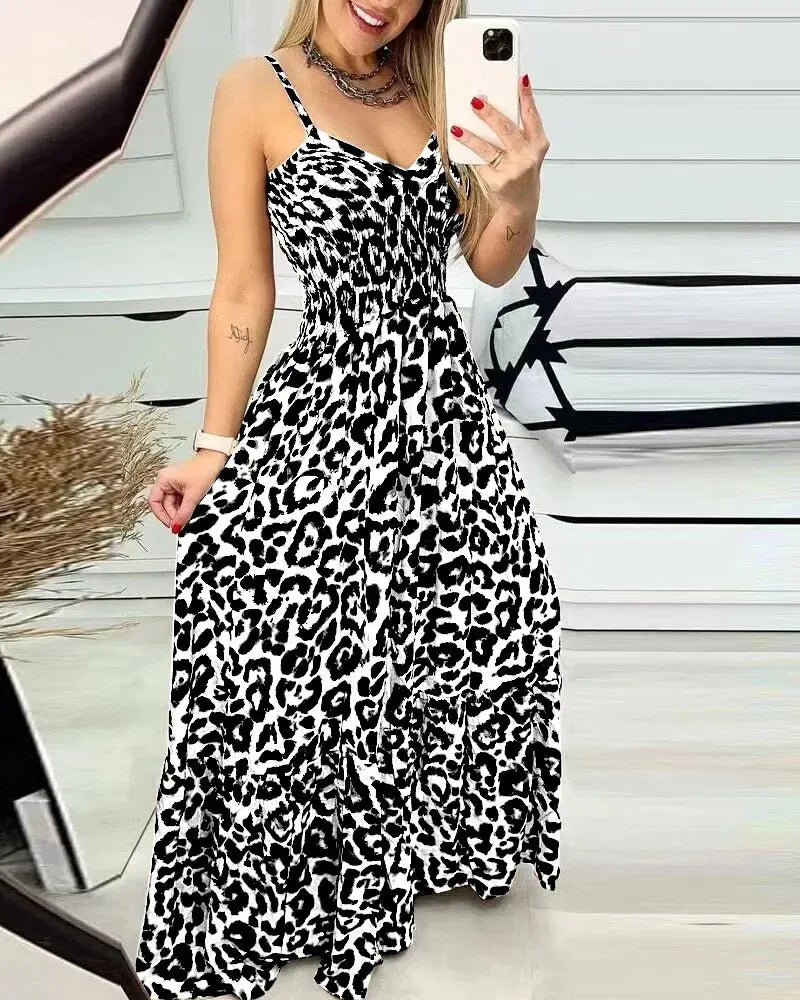 Korte Jurk Hoge Taille Modieus Zomermodel