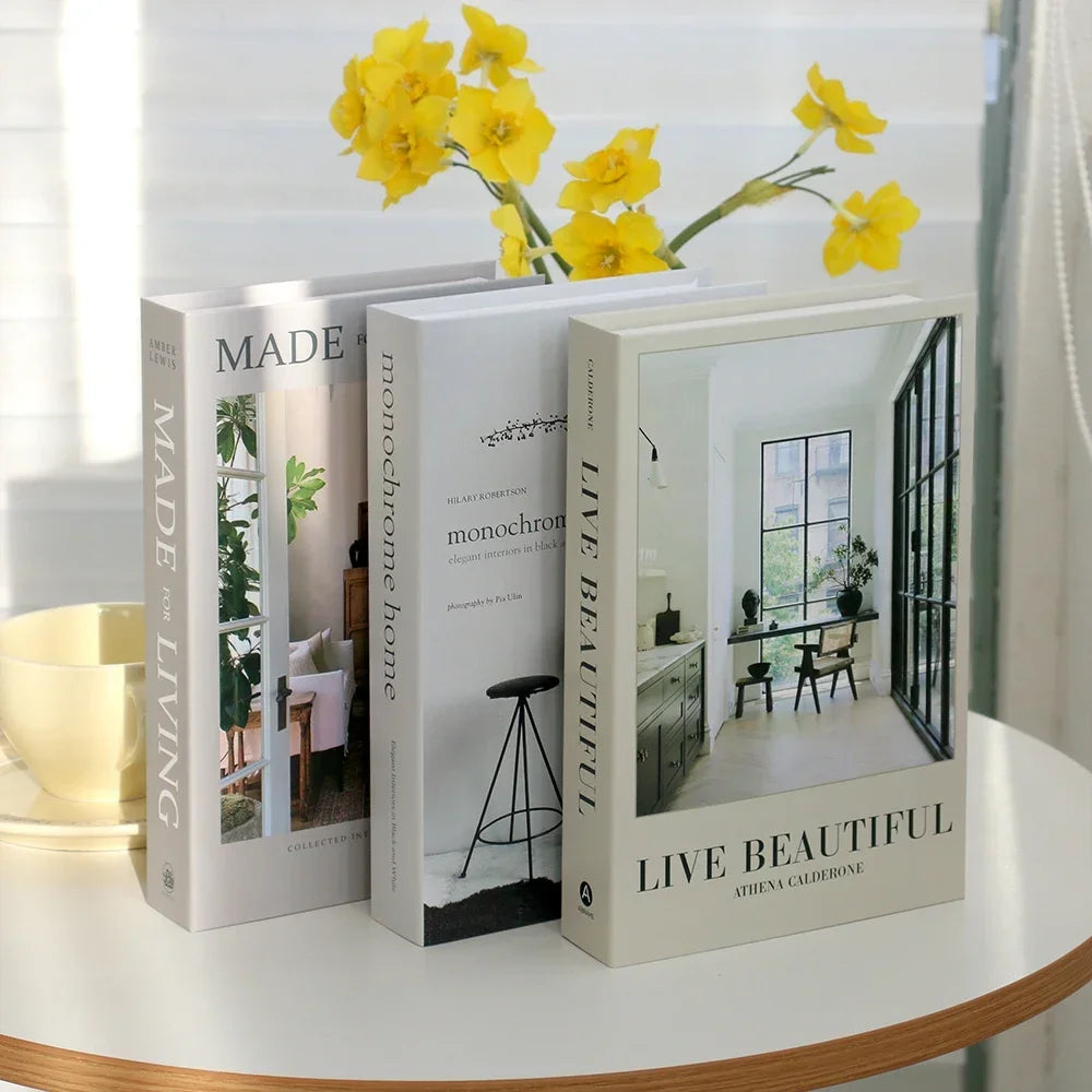 Salontafel Decoratie Boeken Set 3 Stuks Opvouwbaar Design Koffietafel Styling