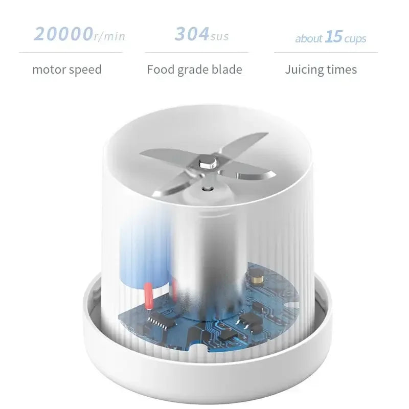 Draagbare elektrische blender en sapmaker voor smoothies, sappen en shakes onderweg
