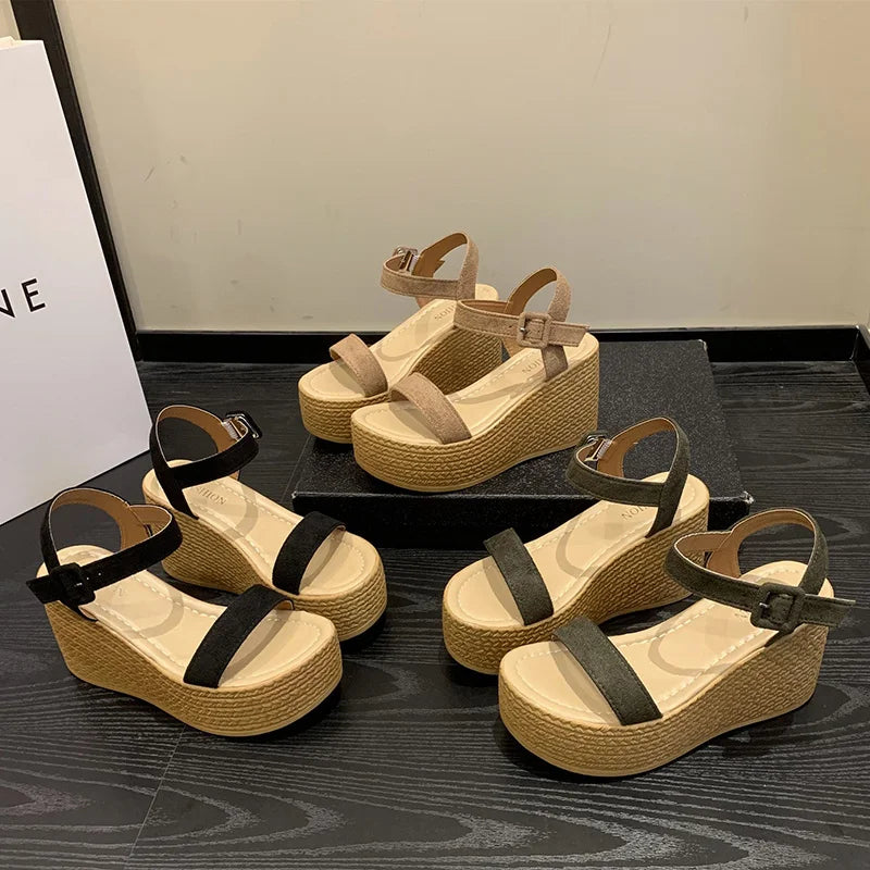 Zomer Wedges voor Vrouw Hoge Hak Comfortabel