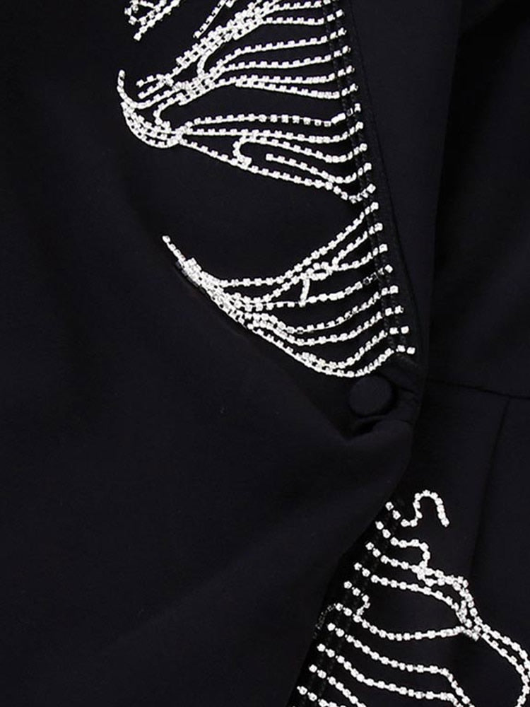 Feestelijke Glitter Jurk met Franjes voor Vrouwen