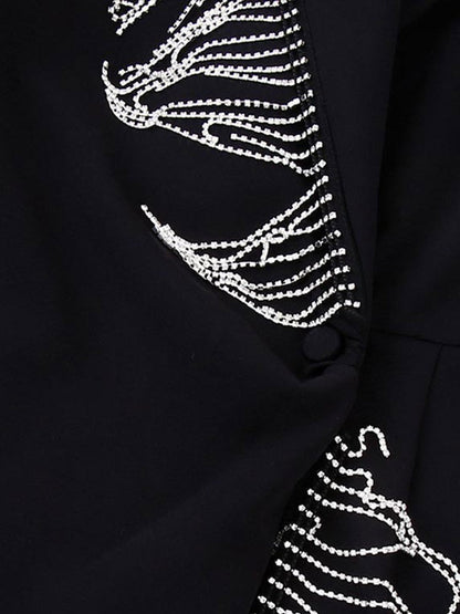 Feestelijke Glitter Jurk met Franjes voor Vrouwen