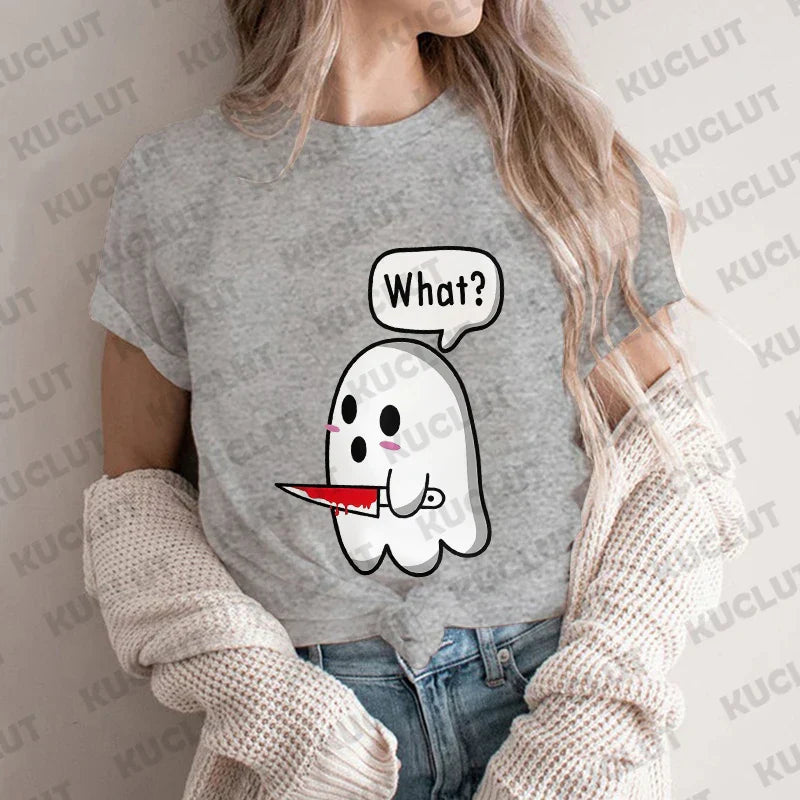 Grappige Spook T-Shirt Spookprint voor Mannen en Vrouwen