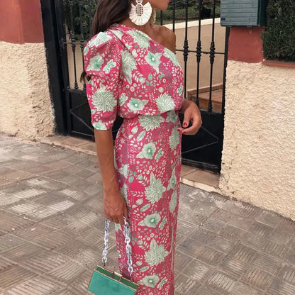 Vrouwenjurk Maxi Bloemenprint Zomerjurk Elegant
