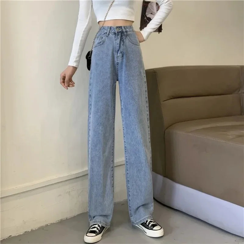 Slanke Jeans voor Dames Straight Fit Denim