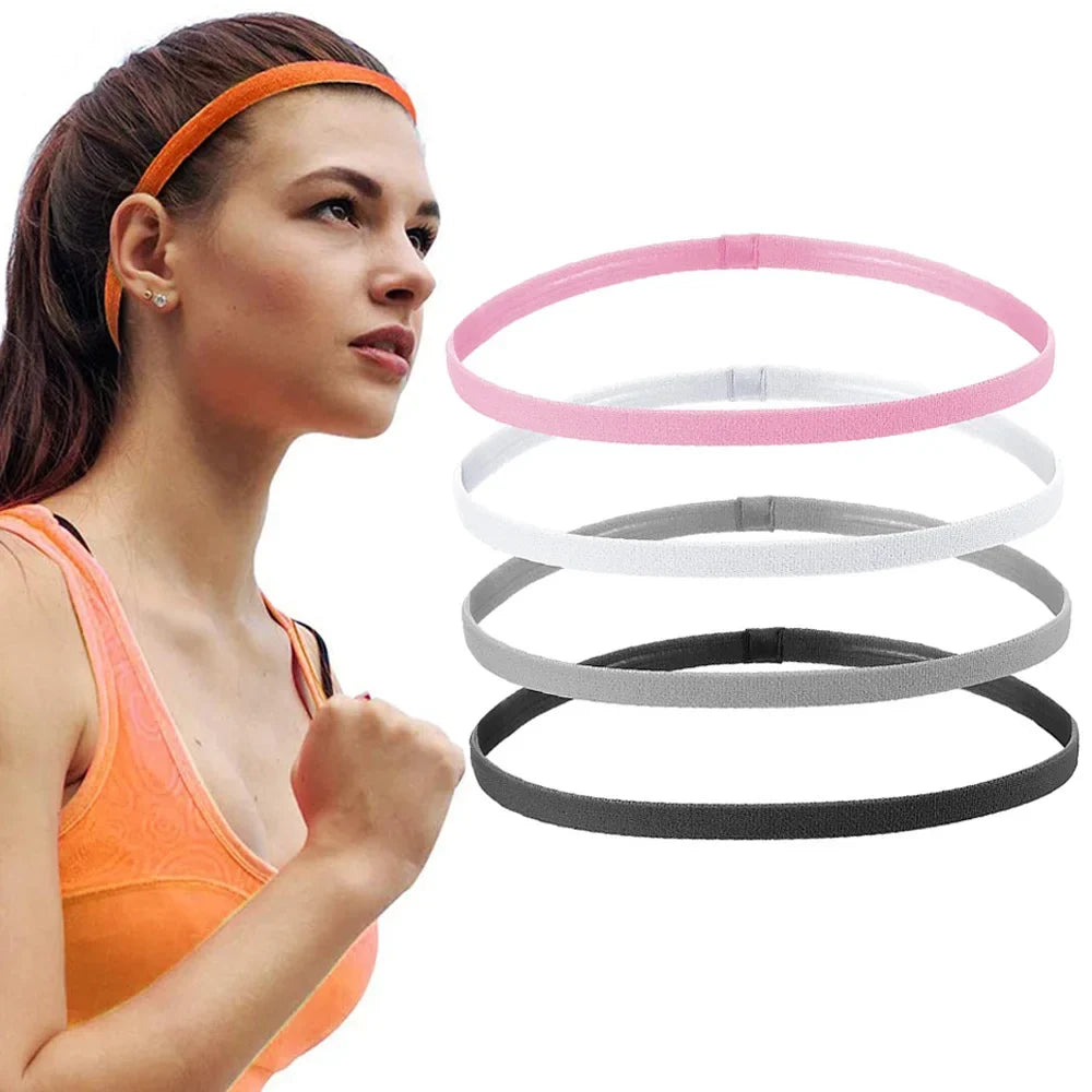 Elastische Sport Haarbanden 4 Stuks – Antislip Design Dames & Heren Yoga Running