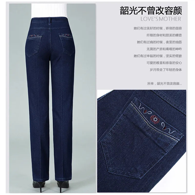 Elegante Borduur Jeans voor Dames