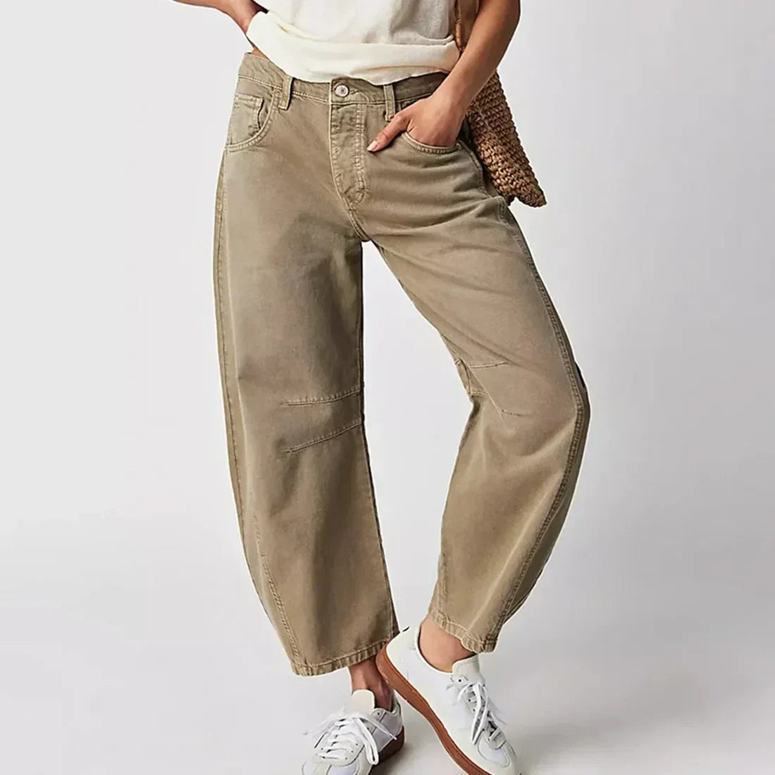 Dames Skinny Fit Spijkerbroek Halfhoog Model - StudioMarella