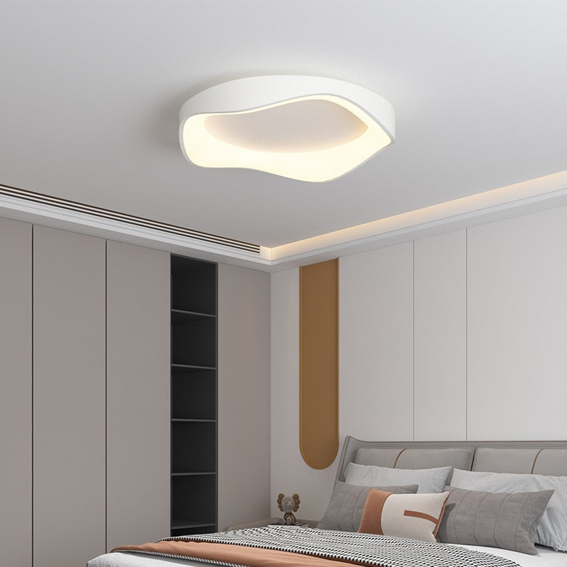 Japandi LED Plafondlamp Dimbaar Afstandsbediening Rond 40cm 50cm IJzer Acryl