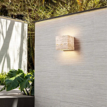 Buitenlamp Travertin Steen Up Down LED IP65 3000K Gevel