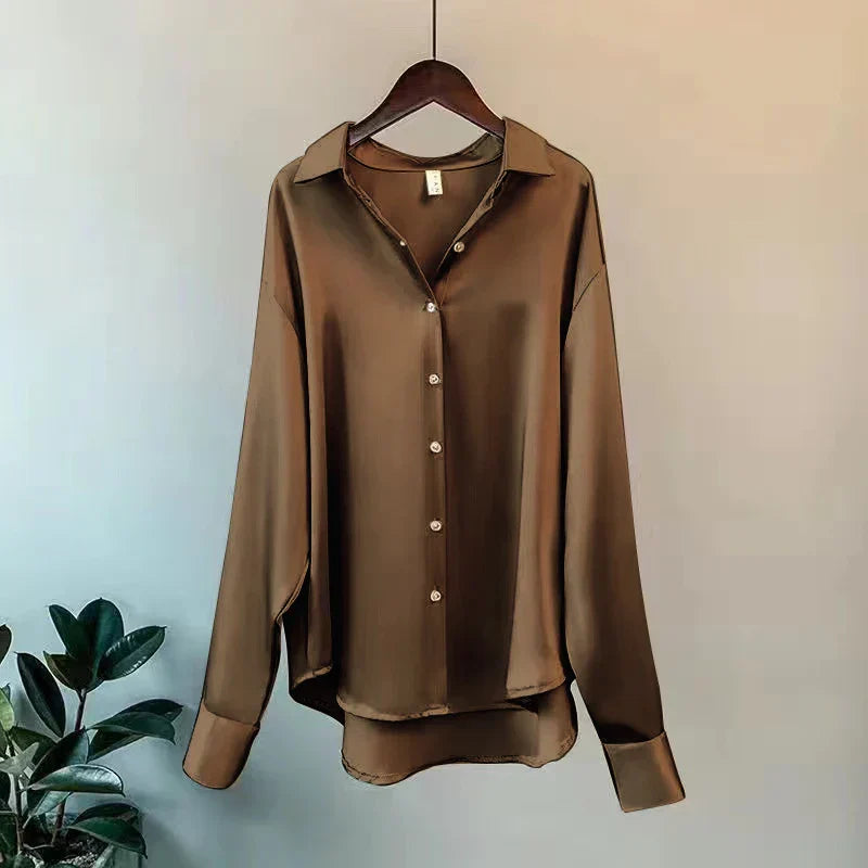 Koreaans Shirt Lange Mouwen Casual Stijl