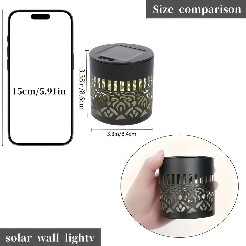 Solar Tuinlantaarn met Decoratief Schaduwpatroon – Automatische Verlichting