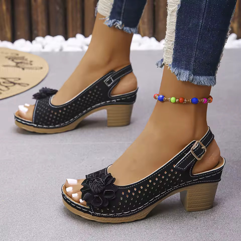 Retro Instappers Slip-on Dames – Comfortabele Hakken Klassiek Design PU Leer Rubber Zool Europese Stijl Dagelijks Gebruik
