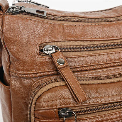 Vintage Handtas Vegan Leer Elegante Schoudertas Dames Retro Stijl Dagelijkse Tas Mode Accessoire Vrouwen