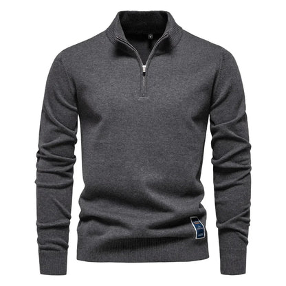 Heren Trui Quarter-Zip Klassiek Comfortabel
