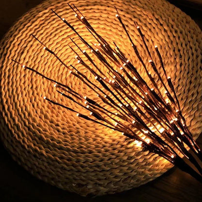 Decoratieve LED Takken Wilgenrozen met Lichtjes Batterij Sfeerlicht voor Vazen Warm Wit 70cm